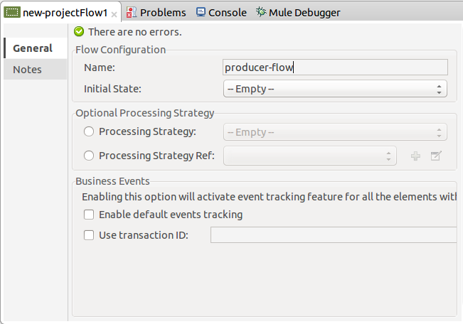 Producer flow configuration