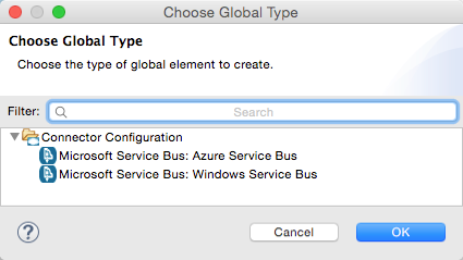 Service Bus connector global type