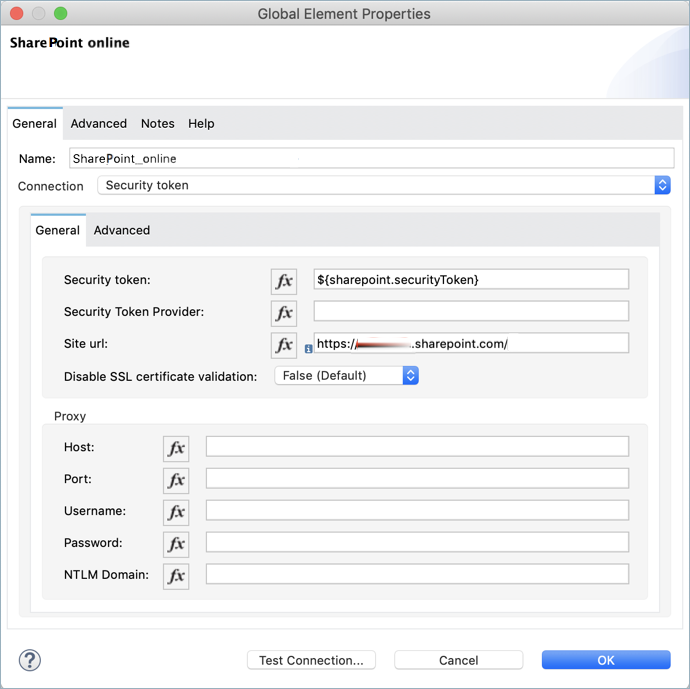 SharePoint online security token connection global elements properties window