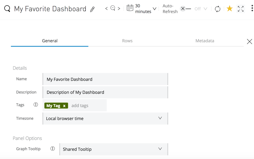 Dashboard Configuration