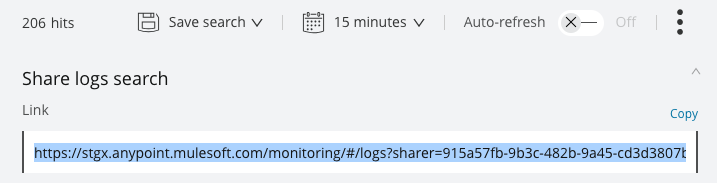 Sharing Logs Link