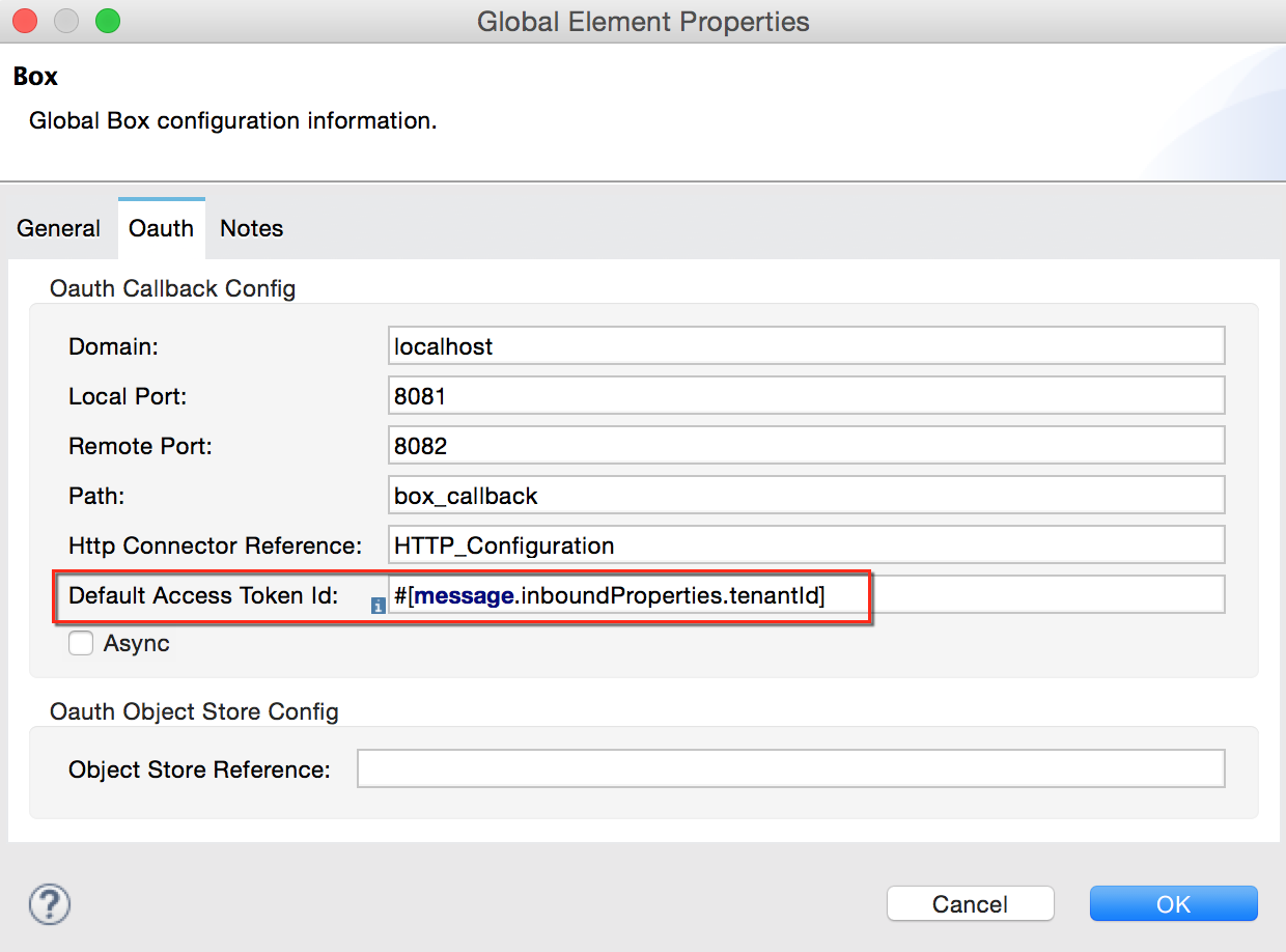 box default access token id field