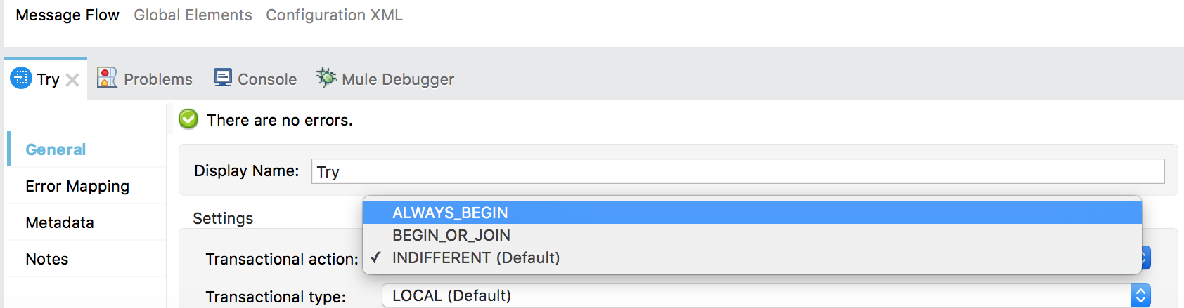 Try Scope Configuration