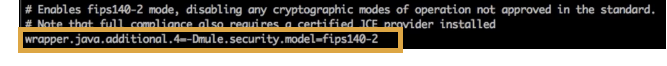 A file with configuration settings for enabling FIPS 140-2 mode