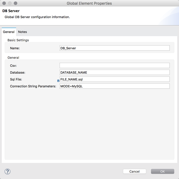 create db structure from sql