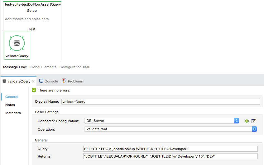 db server validate that operation