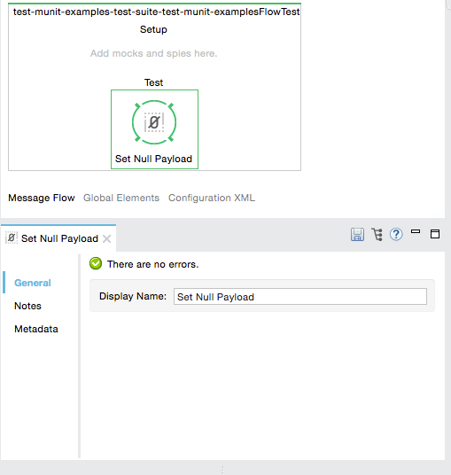 set null payload munit