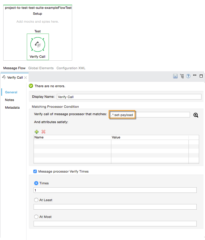 verify call mule exp