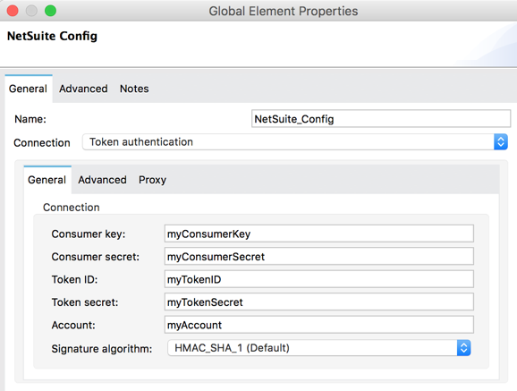 Token authentication global elements properties window