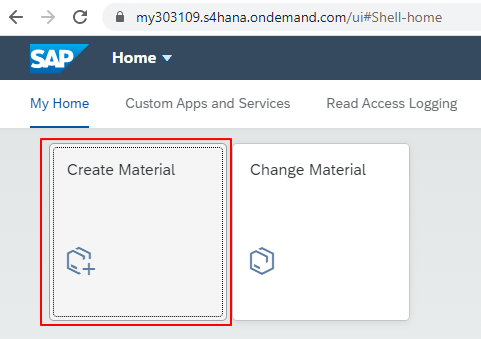 SAP S/4HANA material creation