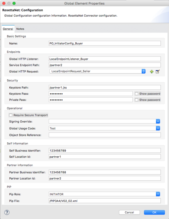 rosettanet buyer config