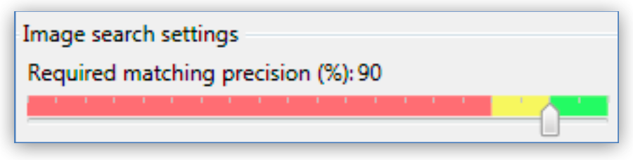 Image search match precision settings