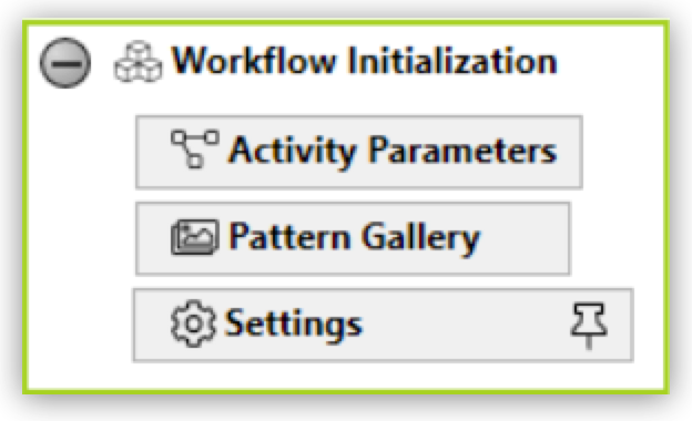 The Workflow Initialization window