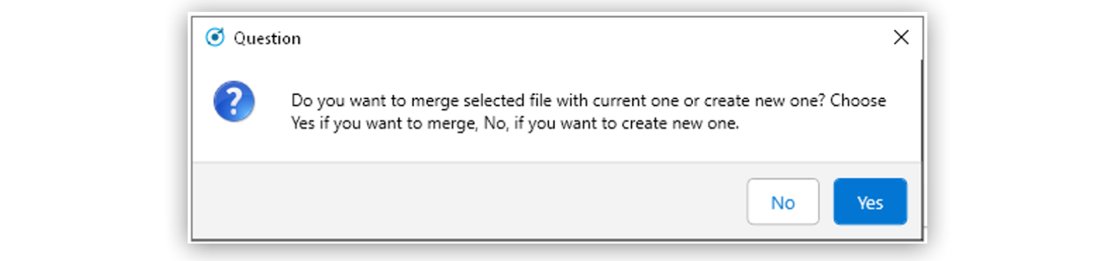 Merge or create new BPMN dialog box