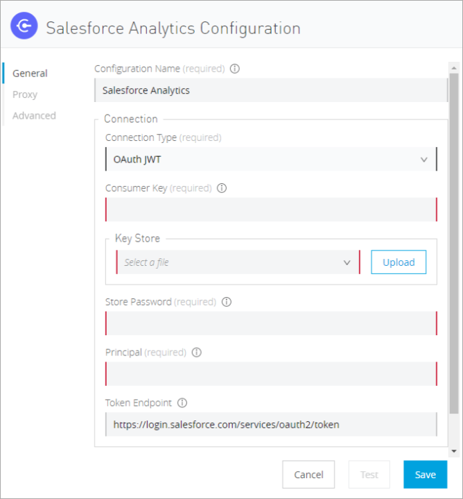 JWT Bearer config window