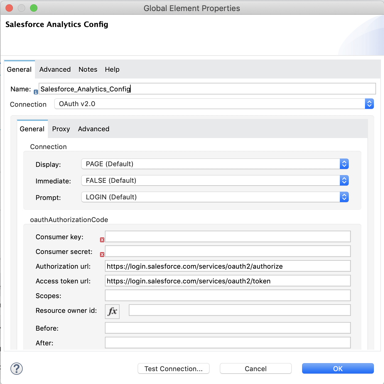 OAuth v2.0 global element properties window