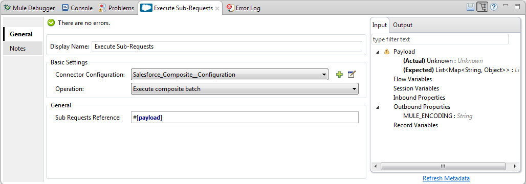 Execute batch config