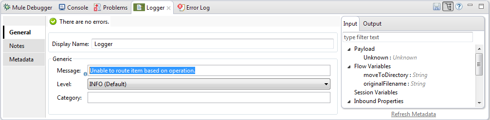 Choice default branch logger