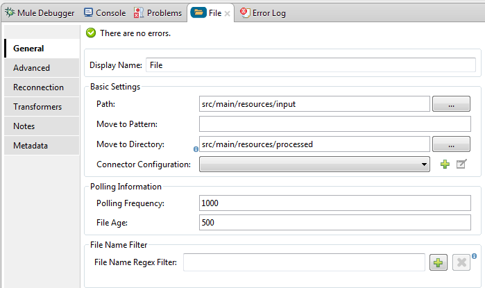 Input File Config