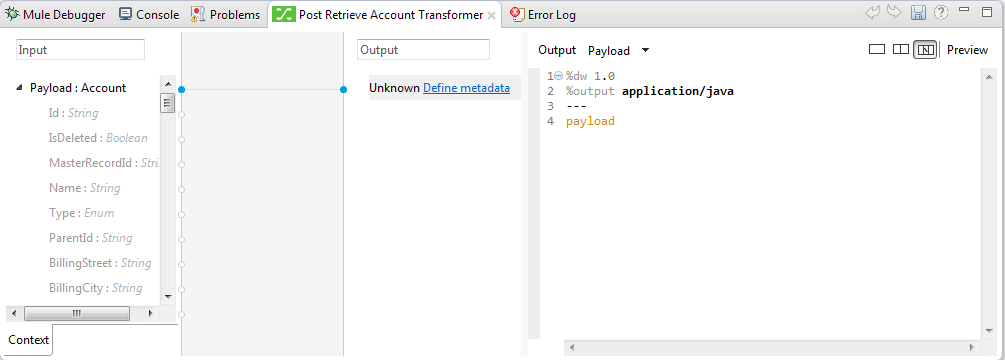 Post Retrieve Account Transformer