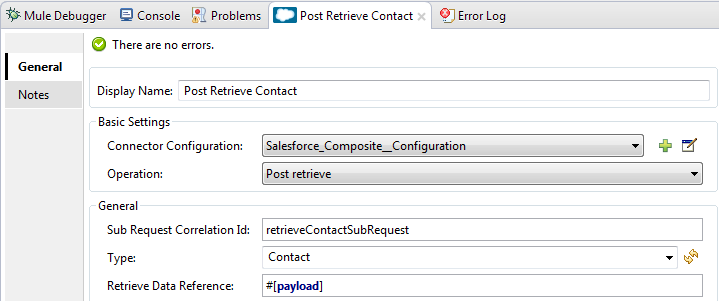 Post Retrieve Contact Config