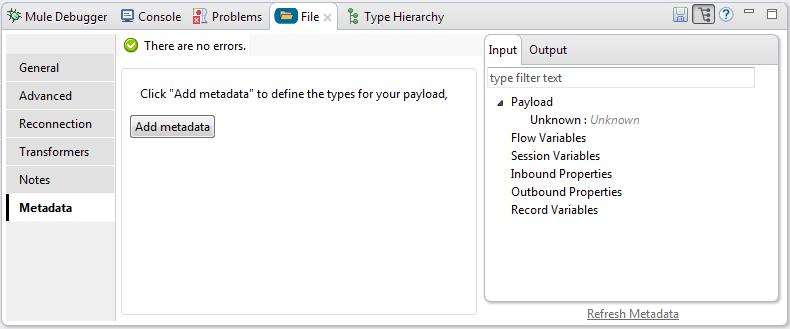 File component’s metadata