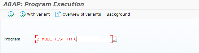 SAP Inbound BAPI Runtime SAPGUI