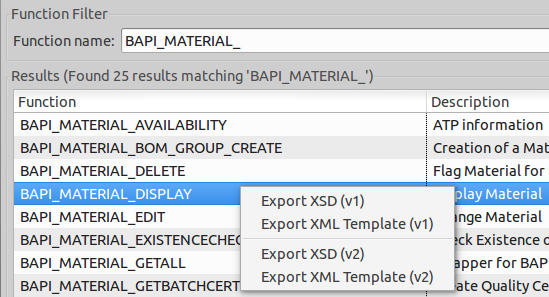 SAP Migration V1 Export