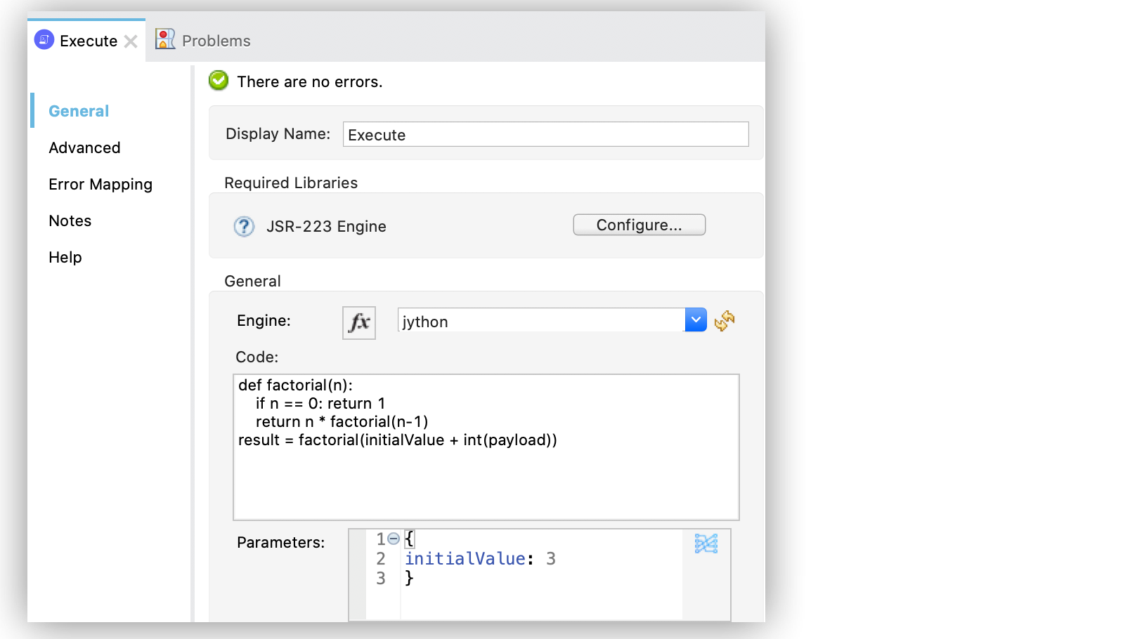 Script using parameters