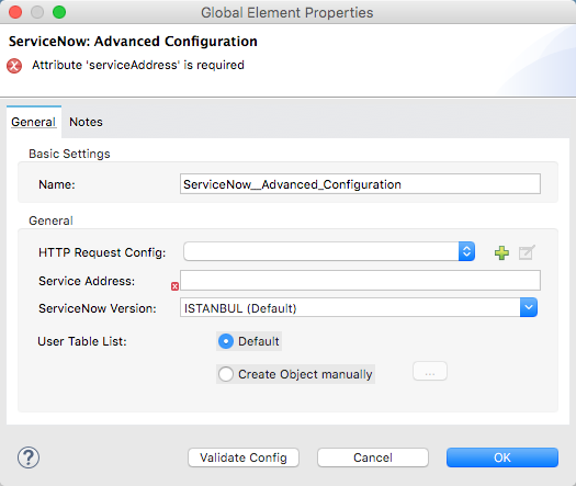 servicenow advanced config