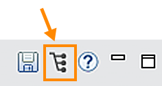 An icon that looks like a shopping cart with three items inside