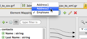 A dropdown menu will appear, allowing you to select Address 1, Address 2, or Employee