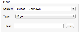 A form with fields for source, type, and class