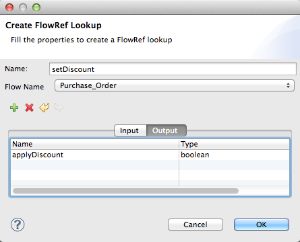 A window featuring a form for the creation of a FlowRef lookup