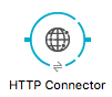 A globe inside a circle with arrows, labeled HTTP Connector