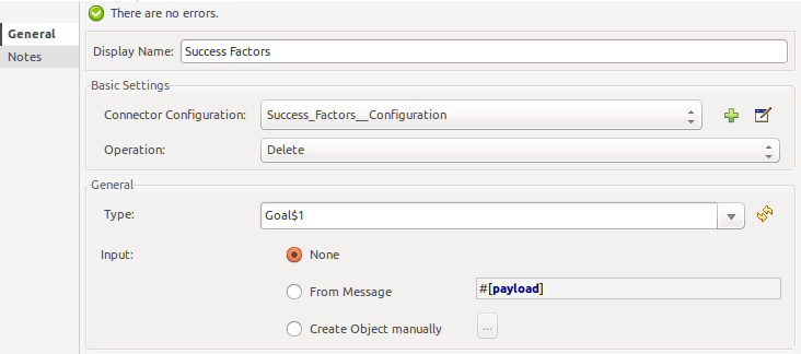 Delete flow properties window