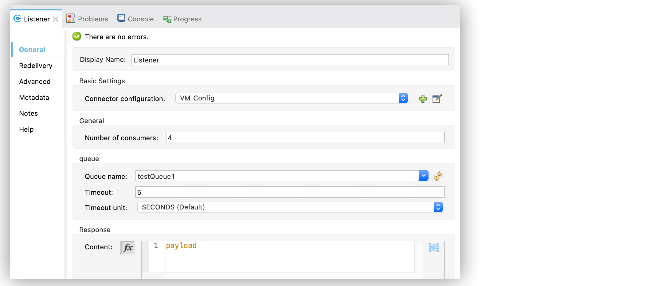 VM Listener source configuration