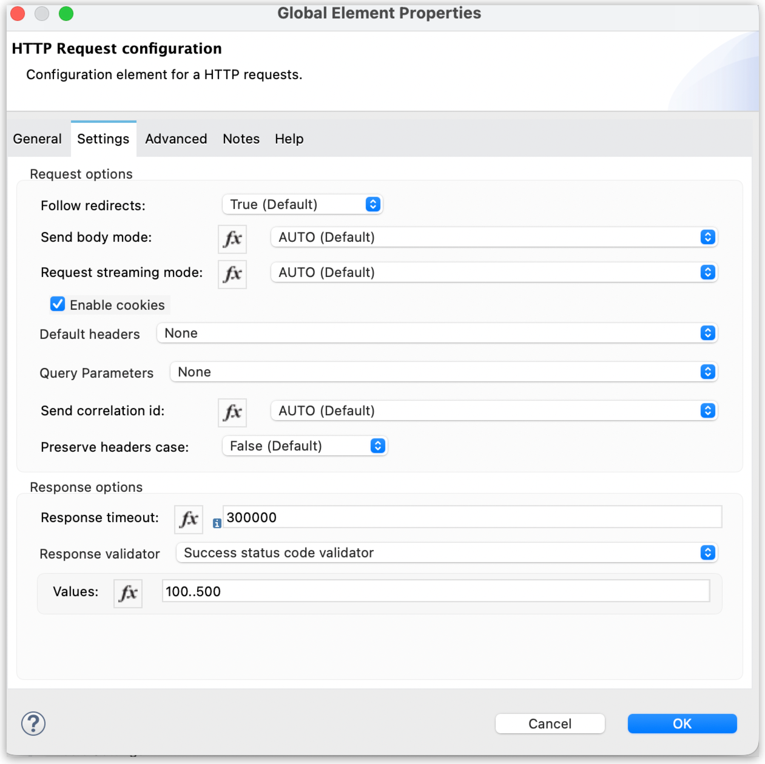 Configure HTTP Response Validator